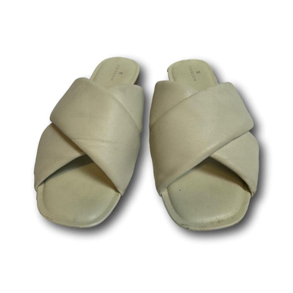 Caslon Calla Slide Sandals Off-White Women’s Size 8.5